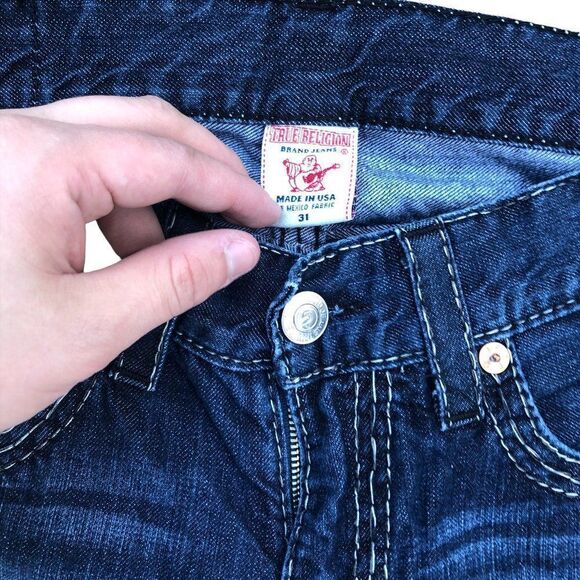 TRUE Religion Jeans Size 31 BOOT CUT Blue - Picture 10 of 13